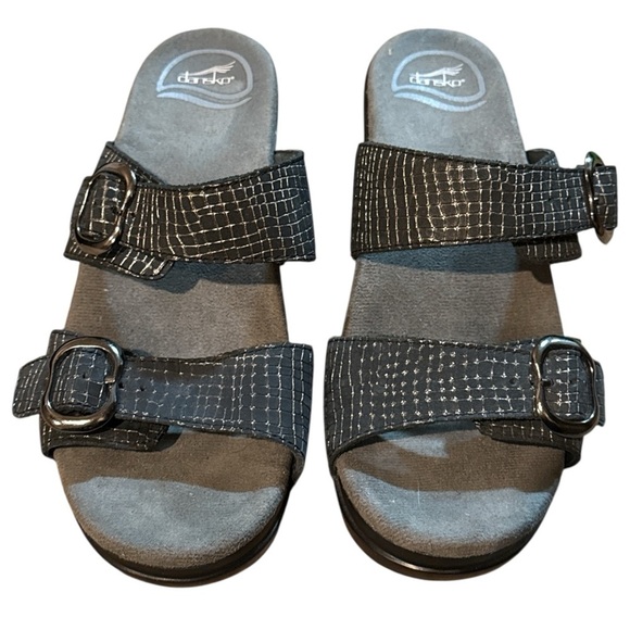 WUC - Dansko Sophie Snadals Black/Pewter - Size 6.5-7 - Picture 3 of 6